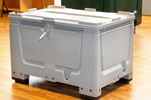 Sorted commercial recyclables including cardboard and glass